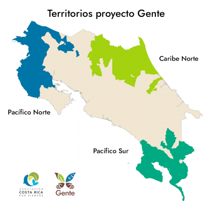 Mapa de territorios del Proyecto Getne